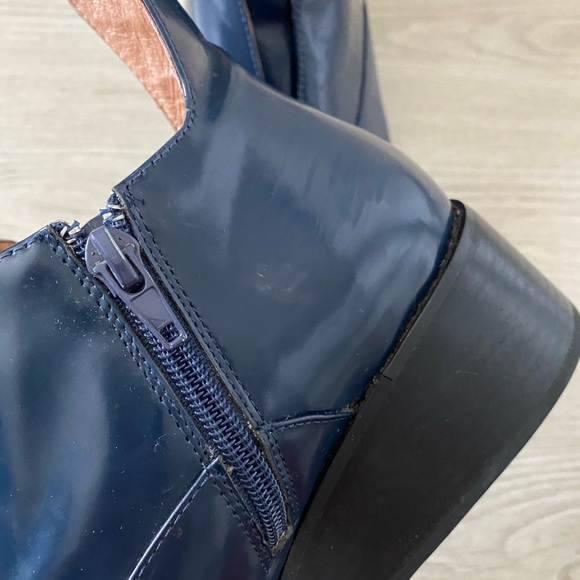 JEFFREY CAMPBELL patent blue leather ankle booties - Picture 9 of 10